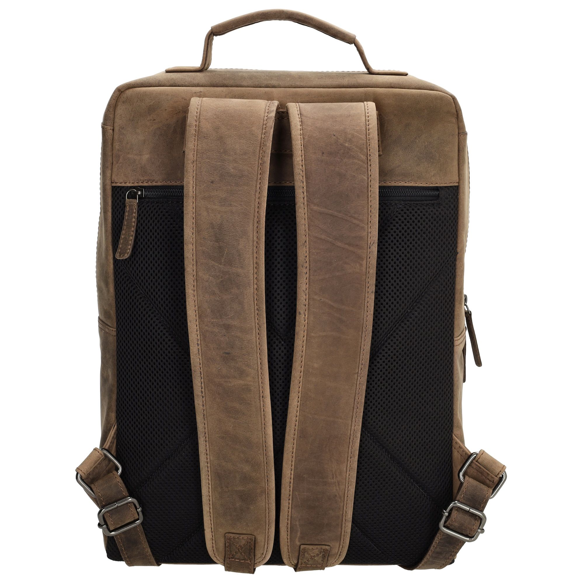 Hide & Stitches Idaho Rugzak Vierkant 15,6 inch Donkergroen