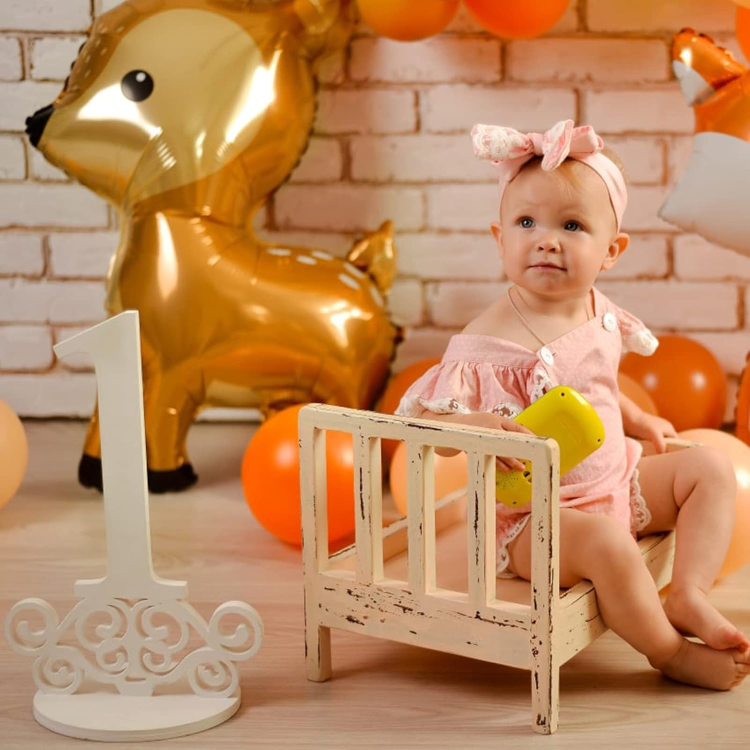 (2er Set) 100x57cm Kinder Geburtstags Party Ballon Folien Luftballon - Reh