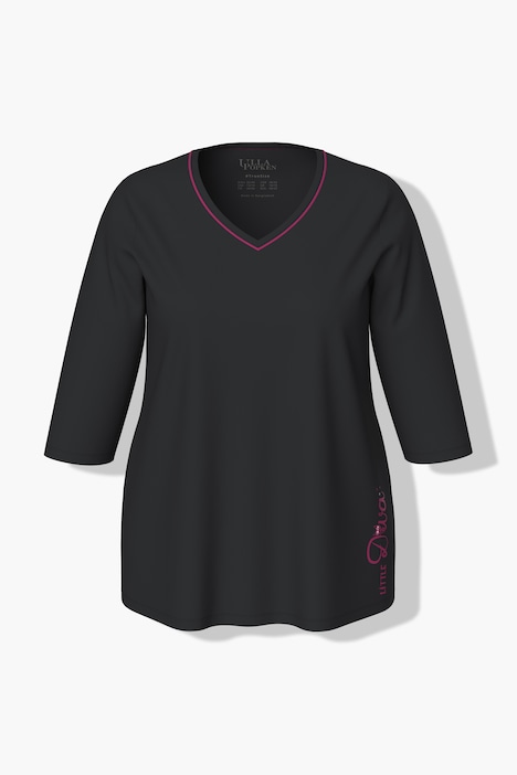 Pyjama, Katzen, V-Ausschnitt, 3/4-Arm, Taschen