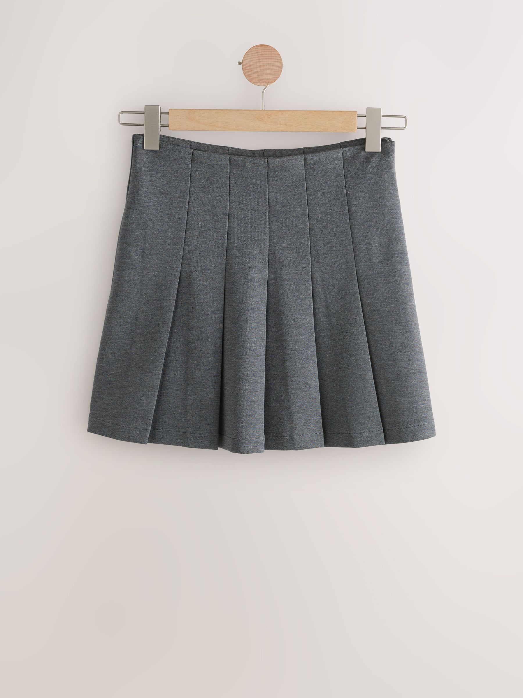 Grijs - Mini Jersey Pleated Skirt