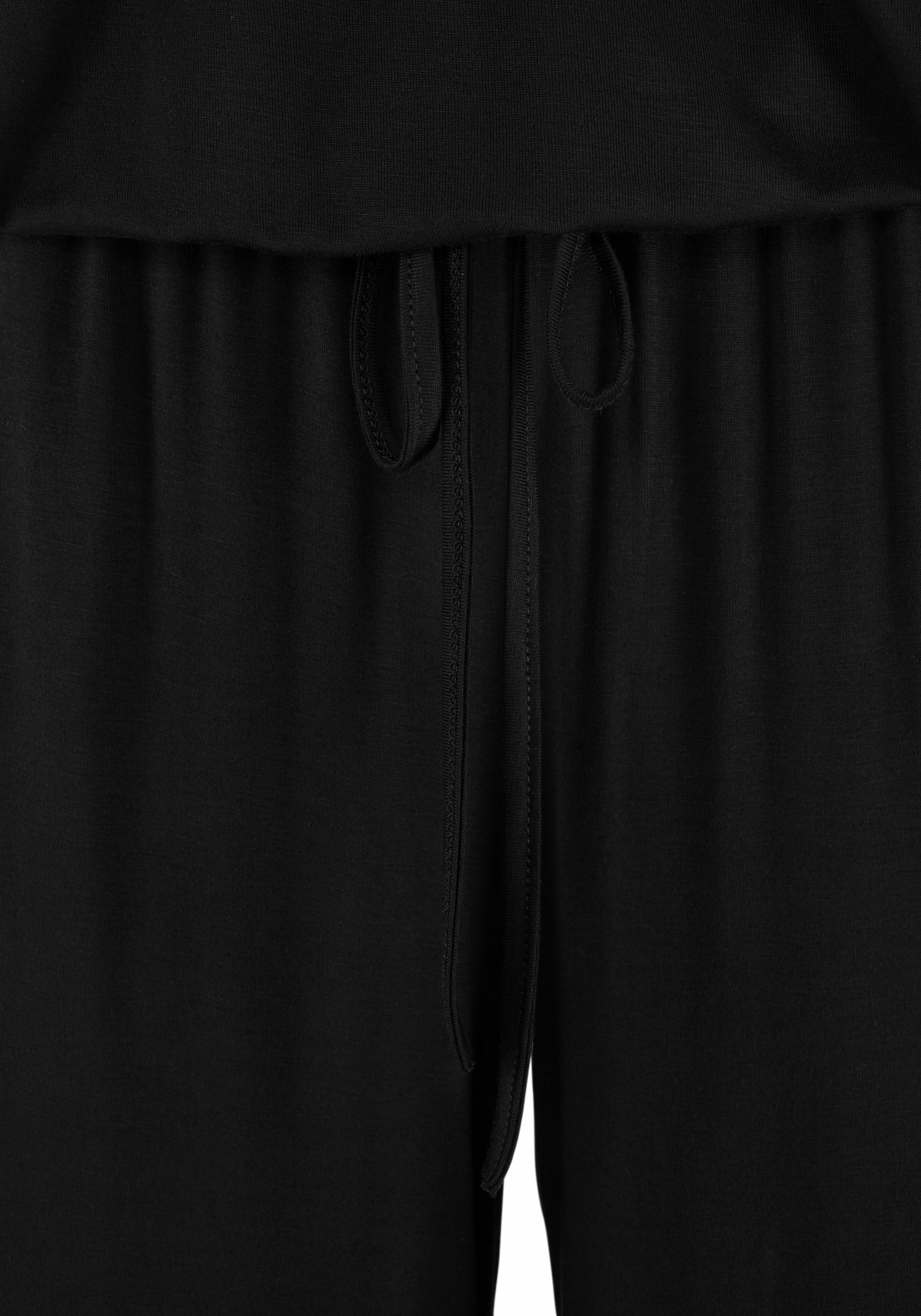 LASCANA Neckholder-Overall , mit Spitzeneinsatz am Ausschnitt, sommerlicher Jumpsuit mit Taschen