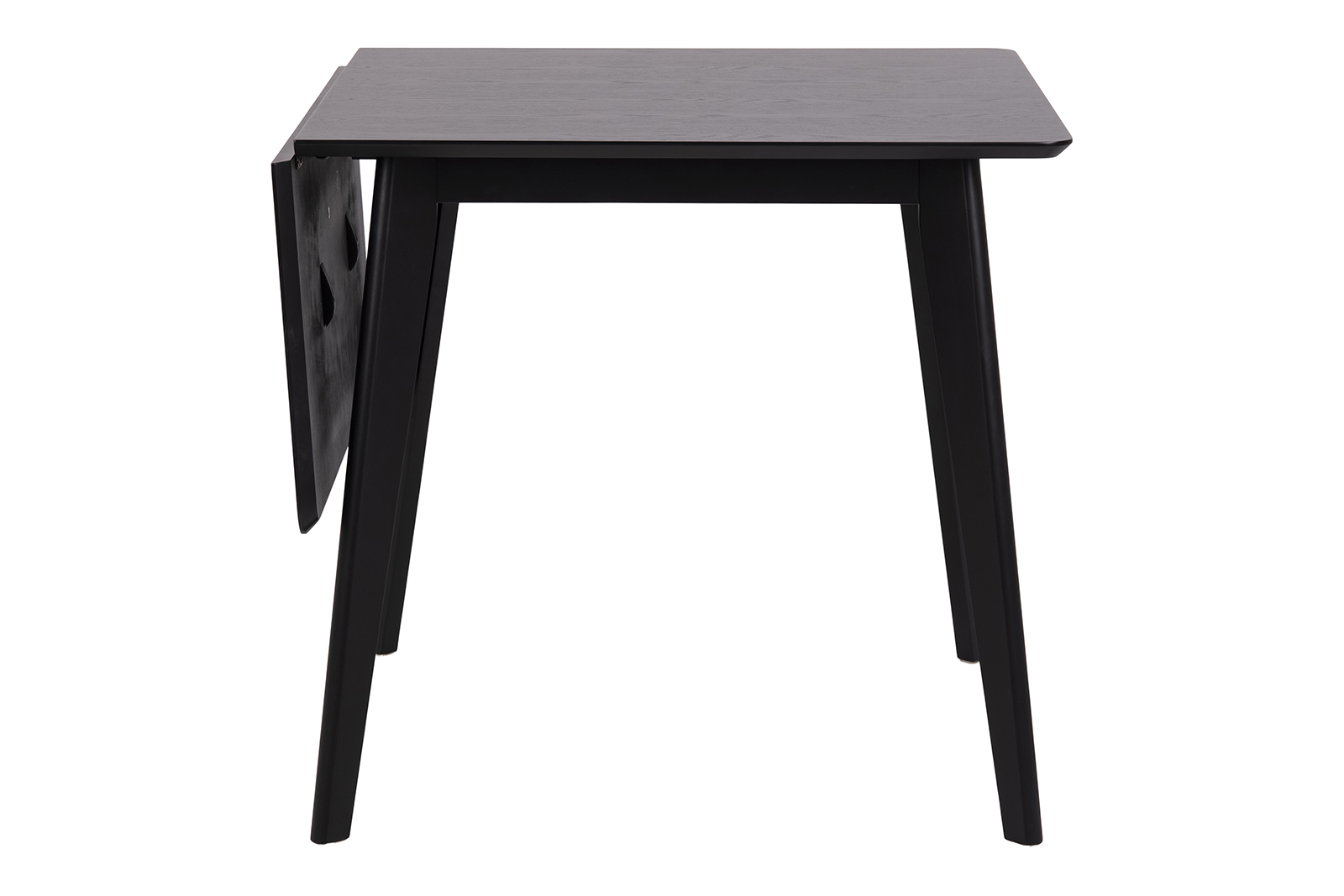 Roxby spisebord 80x80 cm + klaff i sortbeiset eikefiner.