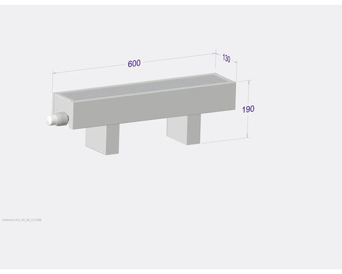 Licon Heat KORALINE Optimal LKO Nieuwe vrijstaande convectorkachel H 190 x L 600 x D 130 mm wit
