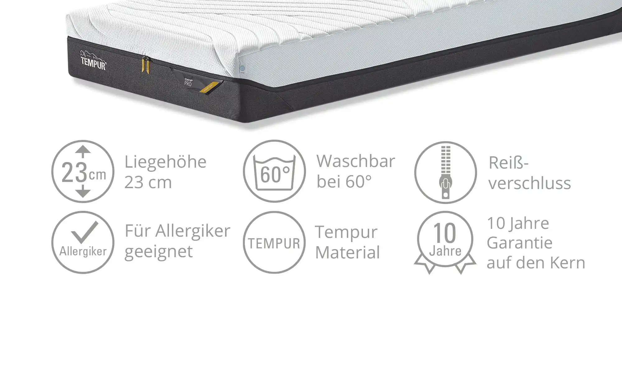 TEMPUR Viscoschaummatratze Medium Firm Pro CoolQuilt
