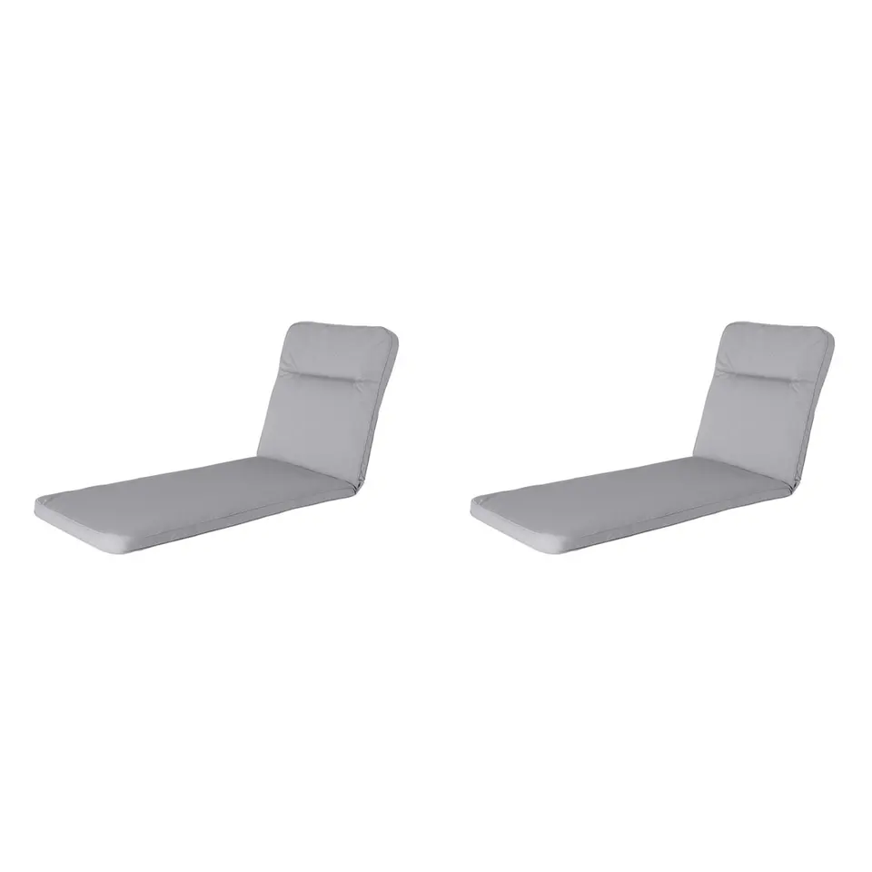 Madison - Ligbedkussen Manchester light grey - Ca. 190x60 cm - Set van 2