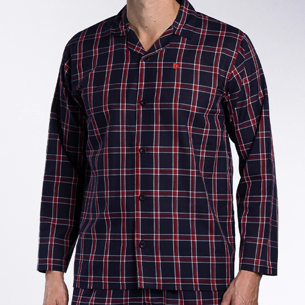 Pyjama homme HOME carreaux/bleu foncé