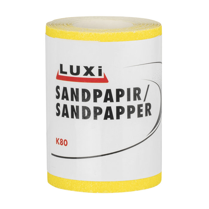 Sandpapir rulle korn 80 – 93 mm x 5 m - Luxi