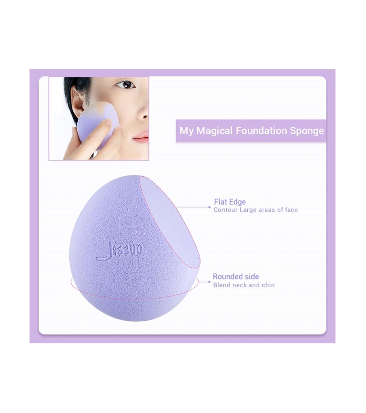 Jessup Beauty - Conjunto de esponjas e bolsa de cosméticos My Magical Makeup Sponges