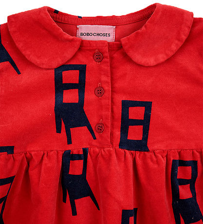 Bobo Choses Kjole - Velour - Have A Seat - R?d