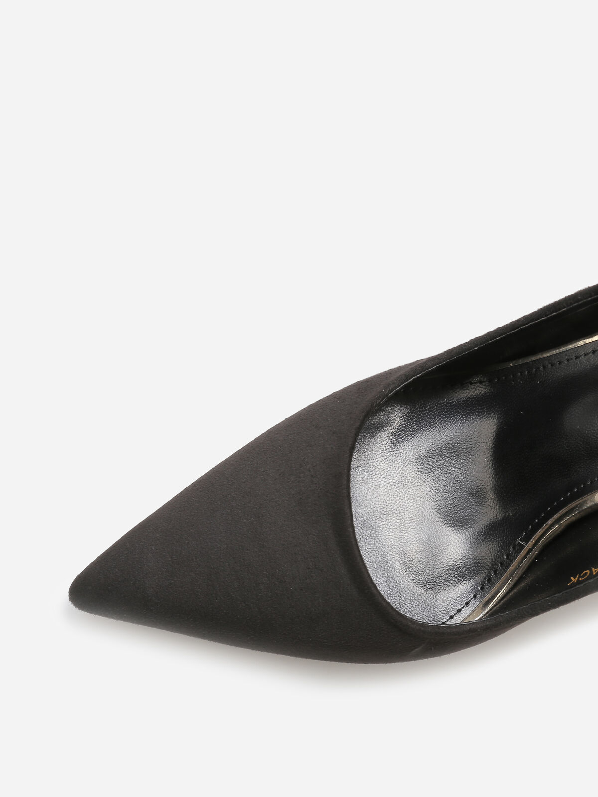 Stilettos en suédine à talon verni- Noir