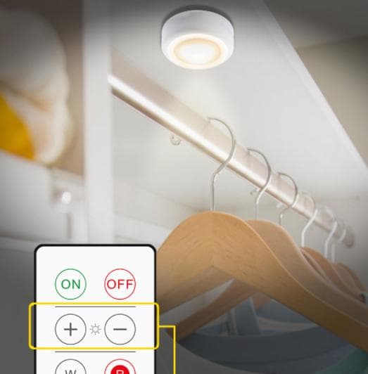 INF LED spotlight med fjernkontroll  3-pack