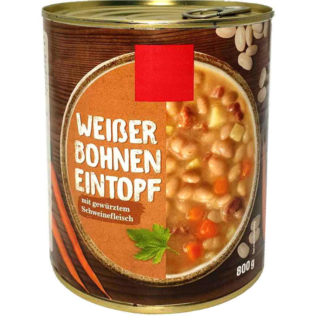 Buss Weißer Bohnen Eintopf mit Schweinefleisch 800g MHD:13.8.27