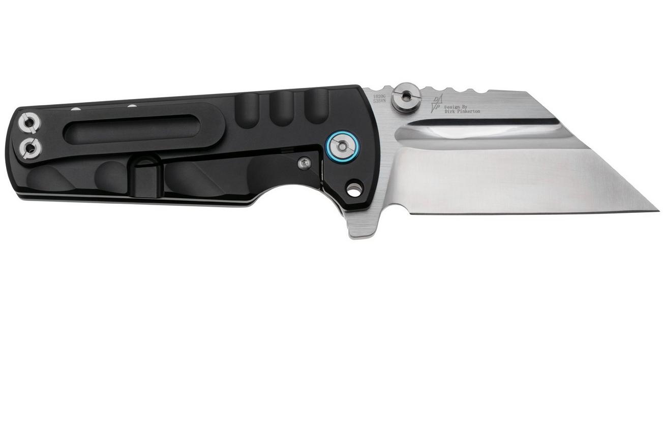 Artisan Cutlery Proponent 1820G-BKS, Satin S35VN, Black Titanium zakmes, Dirk Pinkerton design