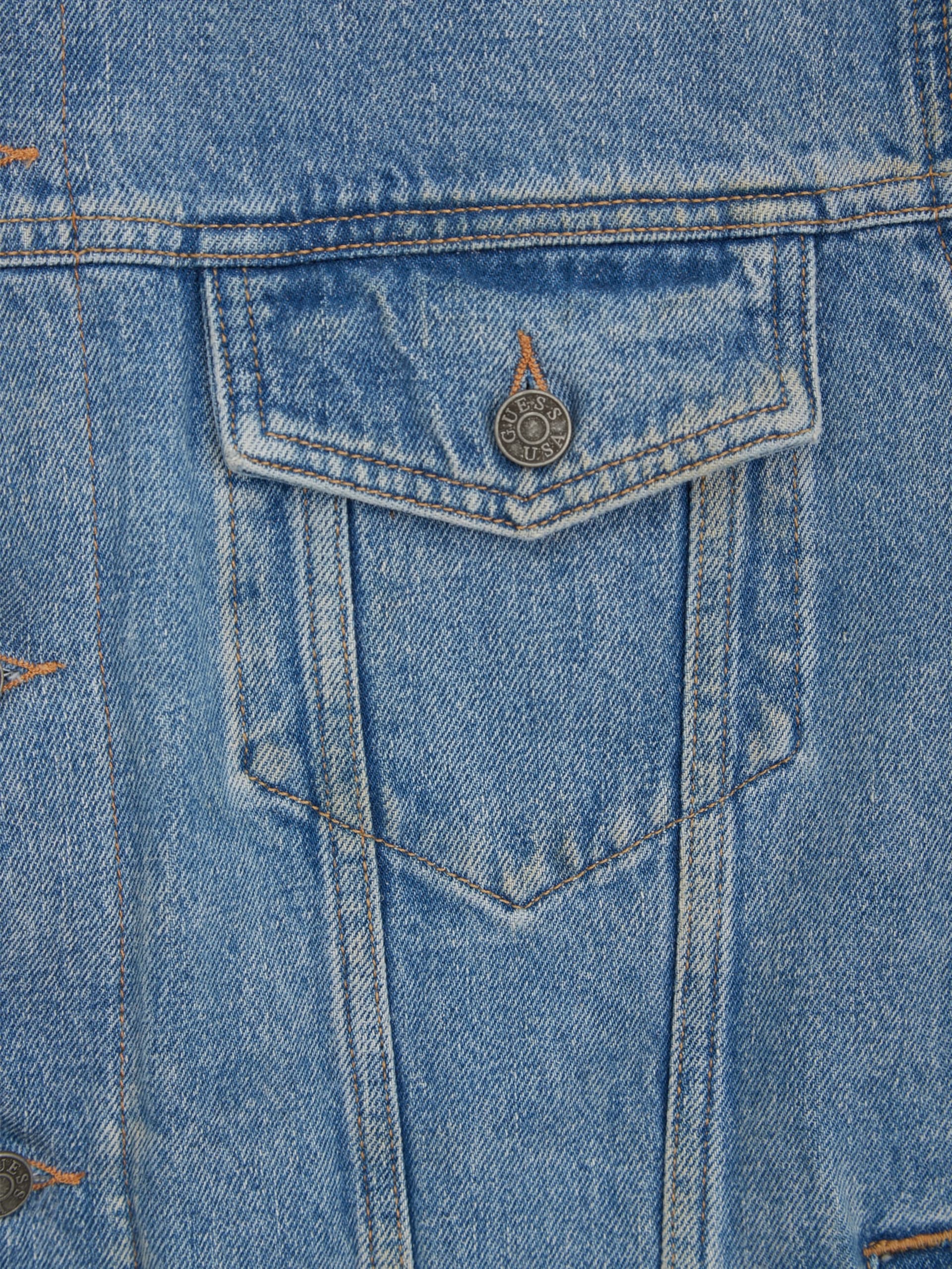 Jaqueta Sherpa de Jeans Azul
