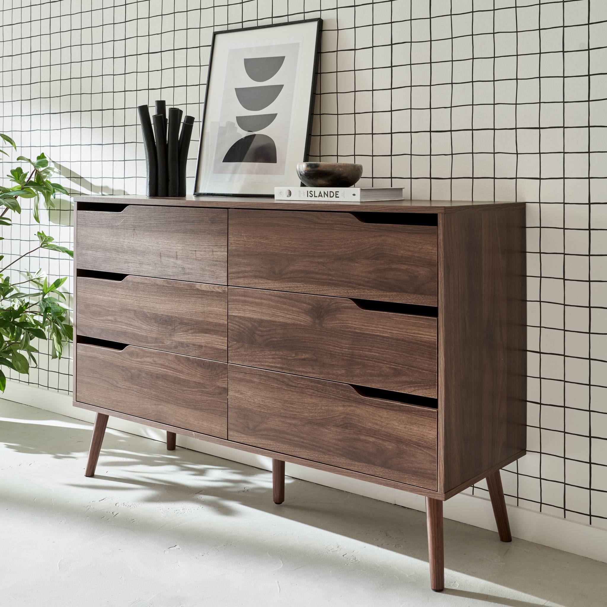 sweeek - Ladekast 6 laden houtdecor