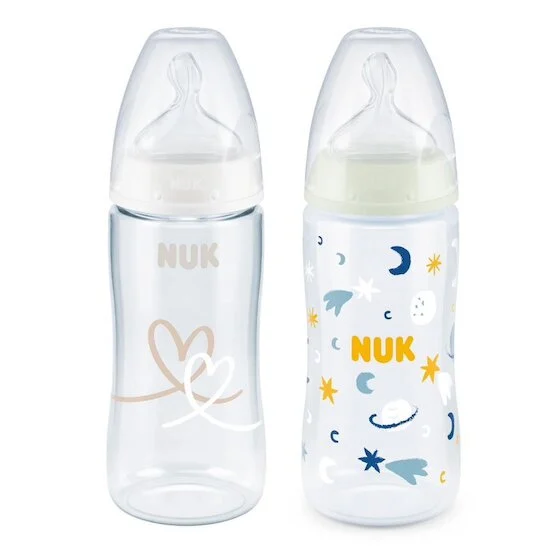 Lot de 2 Biberons First Choice+ Temperature Control Silicone   300 ml   de               Nuk