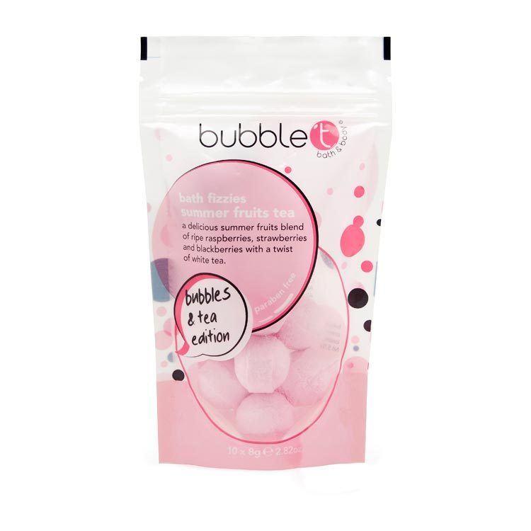 bubble t Bath Fizzies Summer Fruits Tea 10 Stuks
