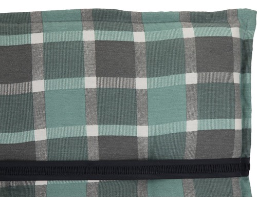 Kussen voor lage rugleuning beo® Büsum 101 x 50 cm katoenmixstof turquoisegrijs