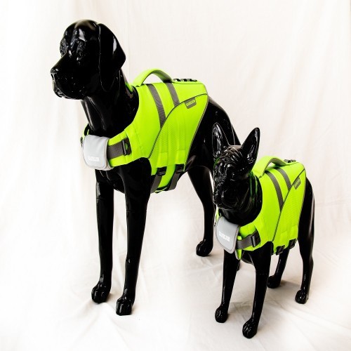 Colete salva-vidas para cães em cores neon