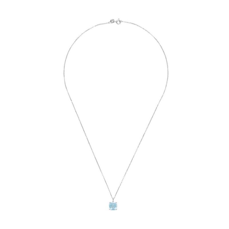 Pendentif Or Blanc et Topaze