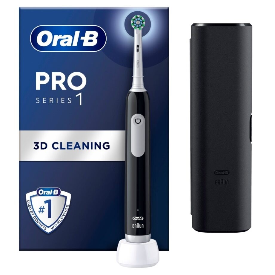 Oral-B - Pro1 Sort Elektrisk Tandbørste + TC