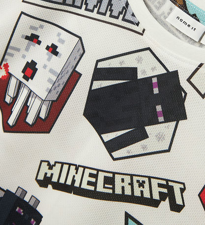 Name It T-Shirt - NkmMap Minecraft - Bright White