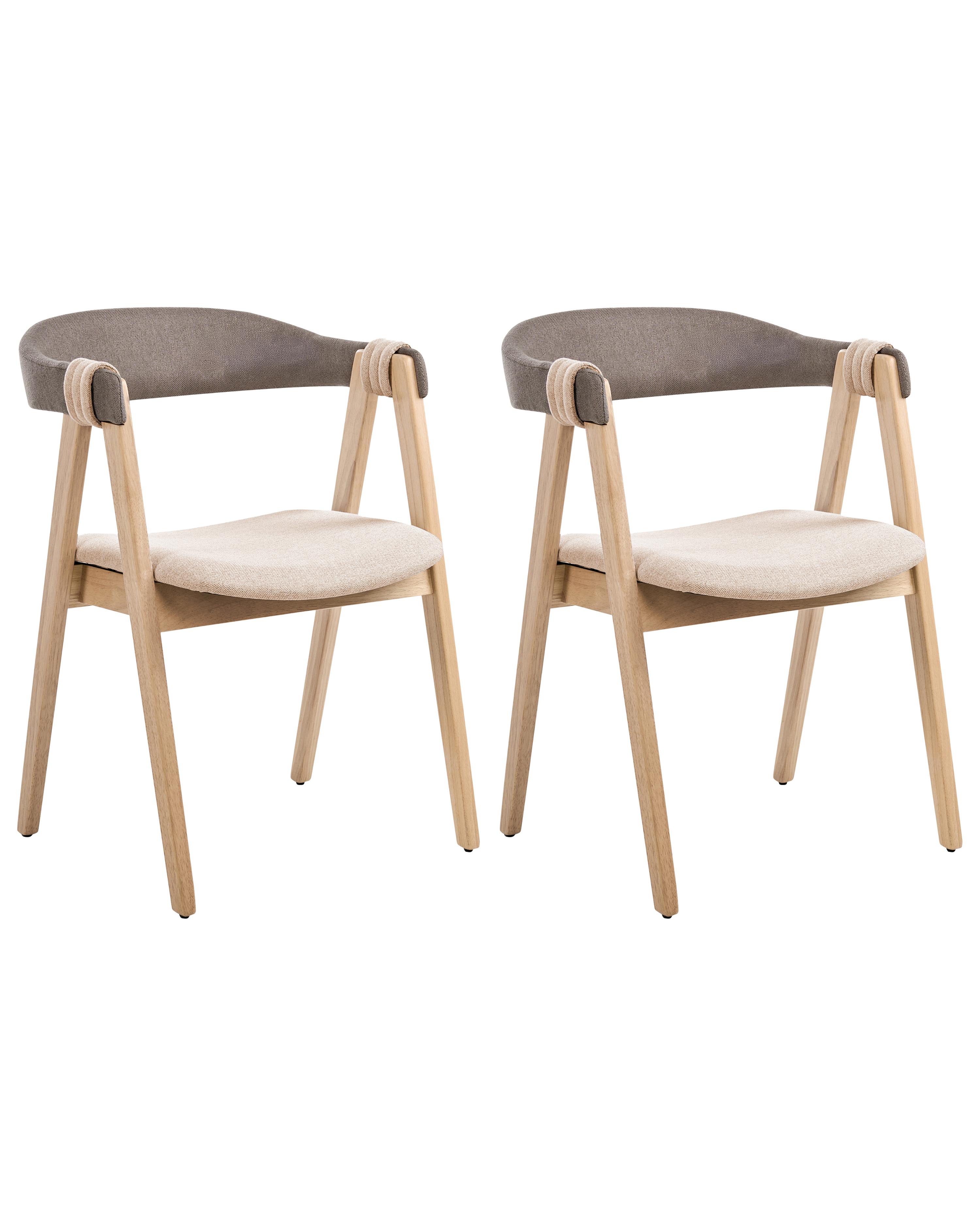 Set van 2 eetkamerstoelen DAY Lichtbruin/taupe