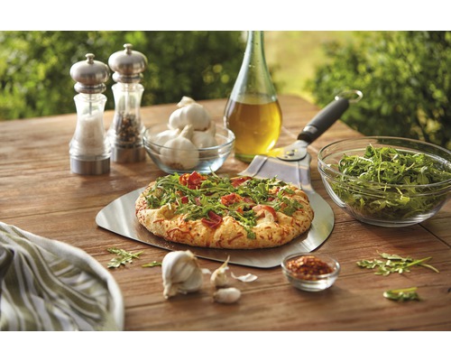 Weber pizzaschep 5 x 32 x 66 cm roestvrij staal zilver, zwart