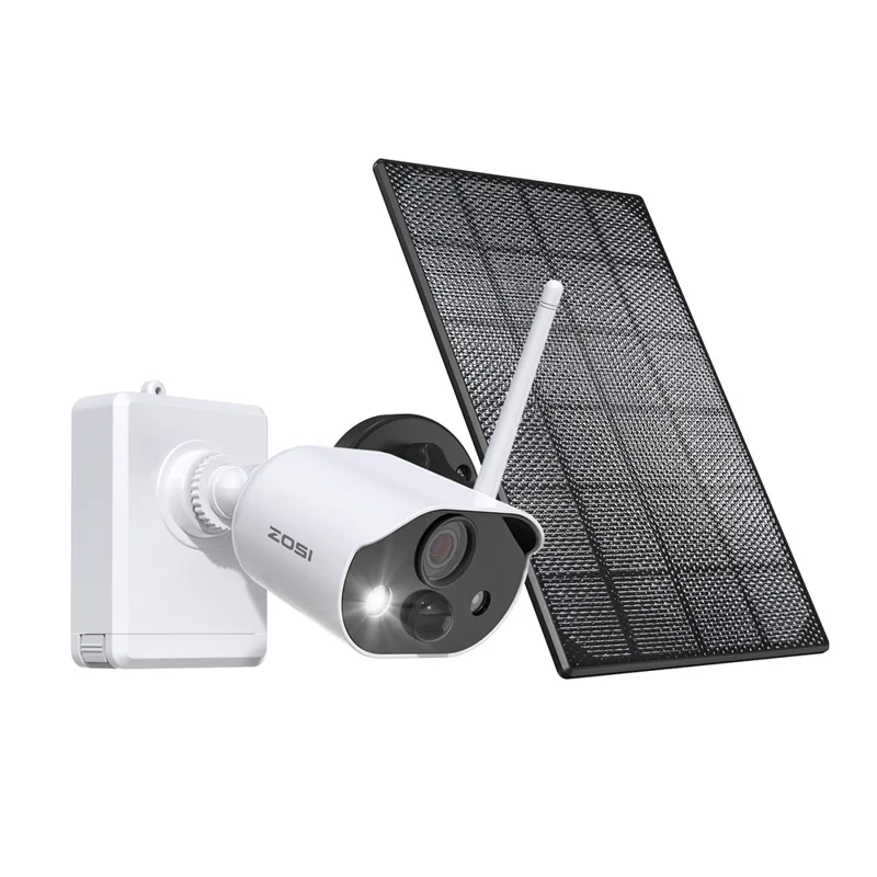(3MP) WiFi Outdoor Sicherheitskamera 2K FHD mit Nachtsichtfunktion / Zwei-Wege-Audio / PIR Bewegungserkennung   64GB MicroSD (IP66) - Weiss