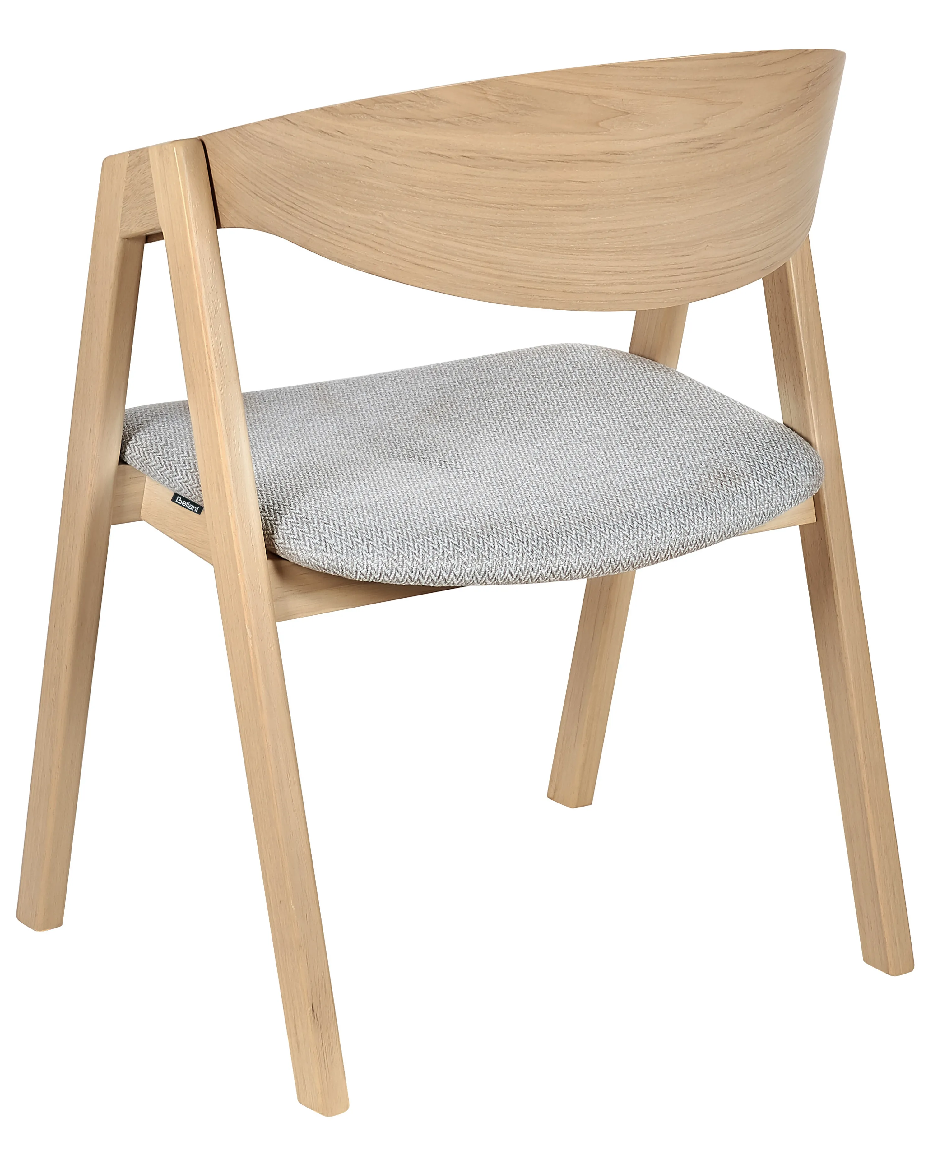 Set van 2 eetkamerstoelen YUBA Hout Lichtgrijs