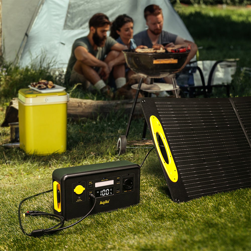 Aqiila Sunbird P100 zonnepaneel lader USB / DC7909 / XT60 / Anderson / DC5521