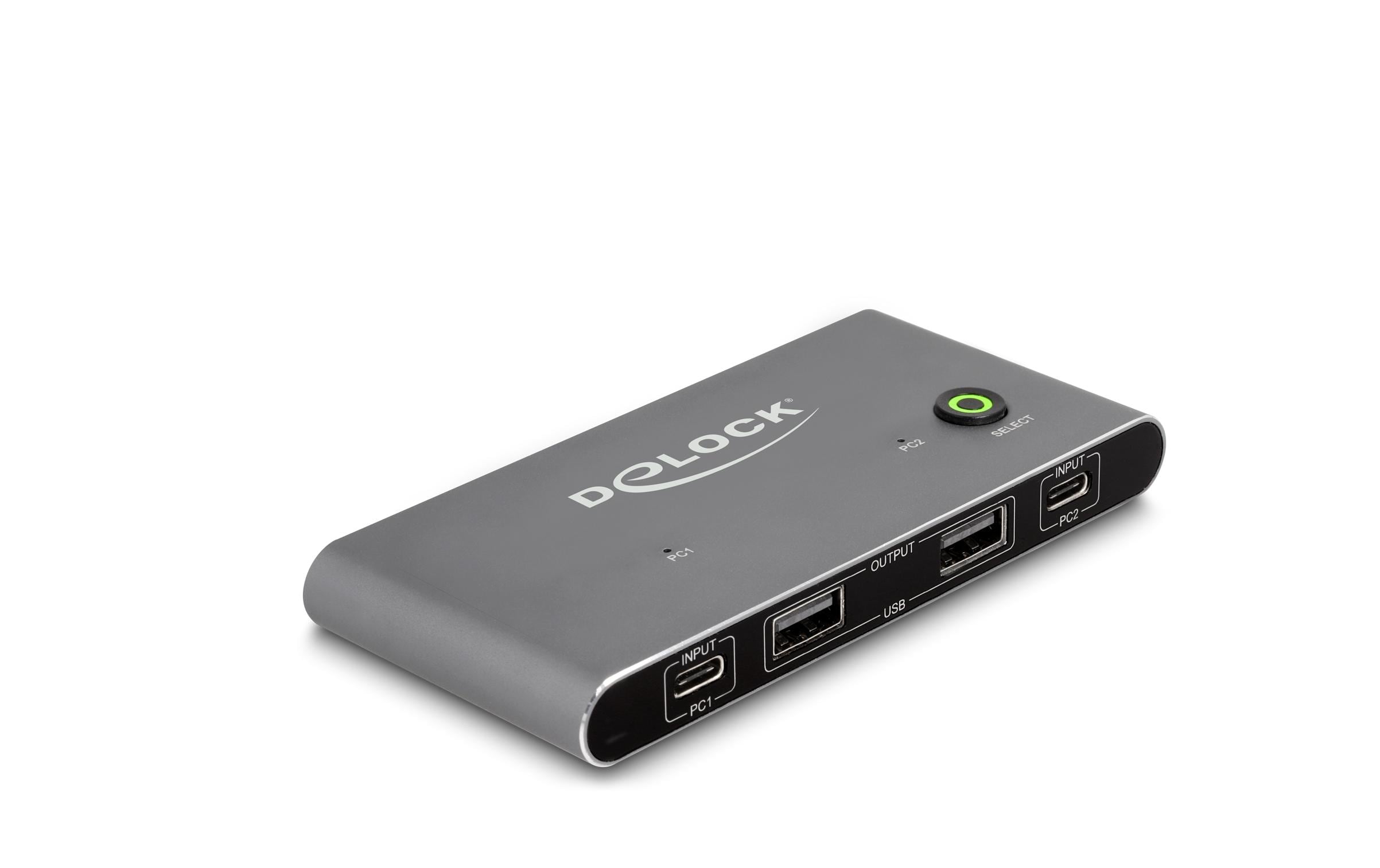 KVM Switch USB-C zu HDMI und DisplayPort 8K MST mit USB 2.0<br>Delock USB-C KVM Switch zu HDMI und DisplayPort 8K MST mit USB 2.0