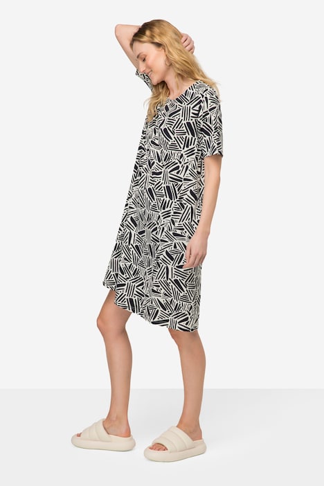 Jerseykleid, Rundhals, Halbarm