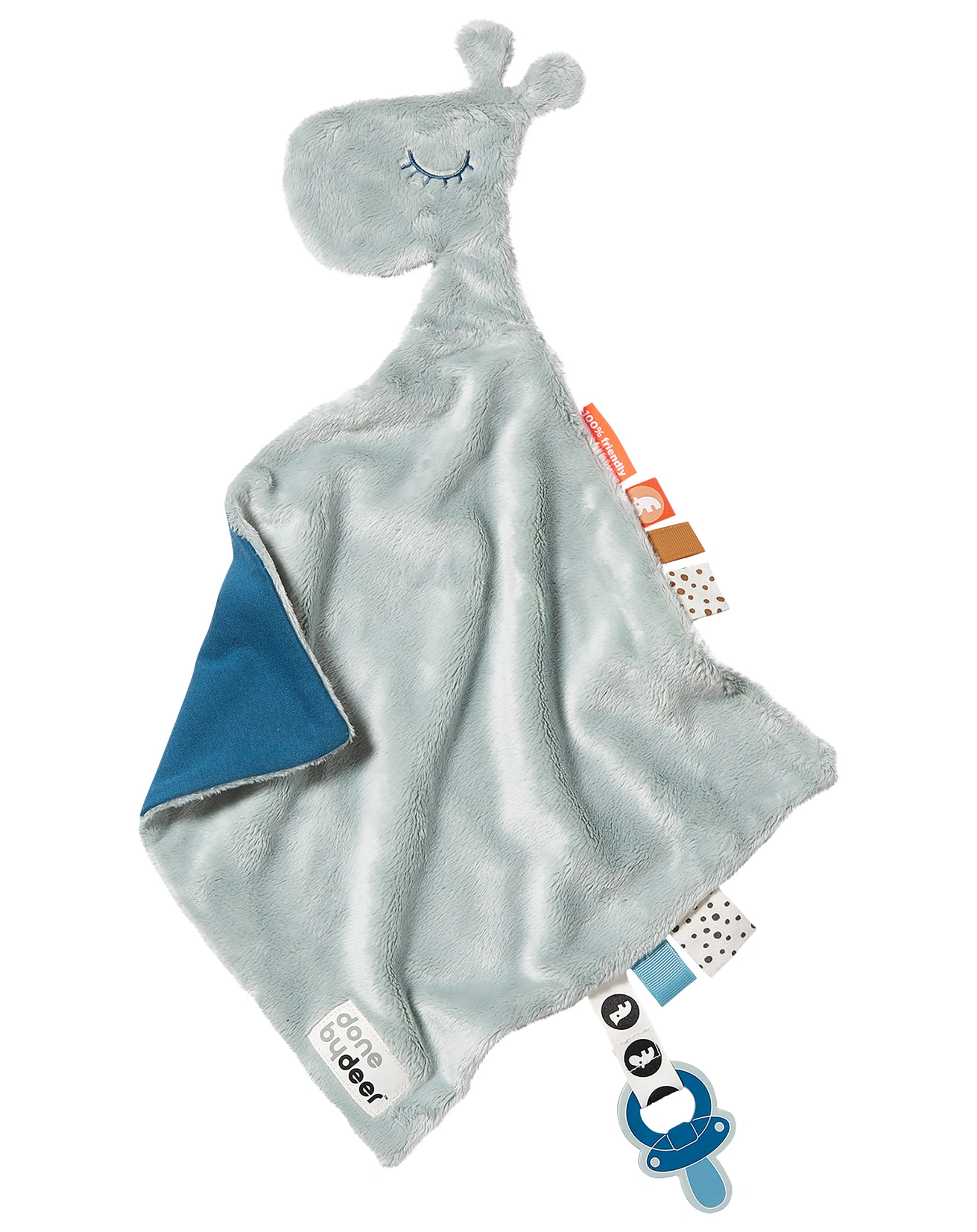 Schmusetuch RAFFI mit Schnullerhalter in blau