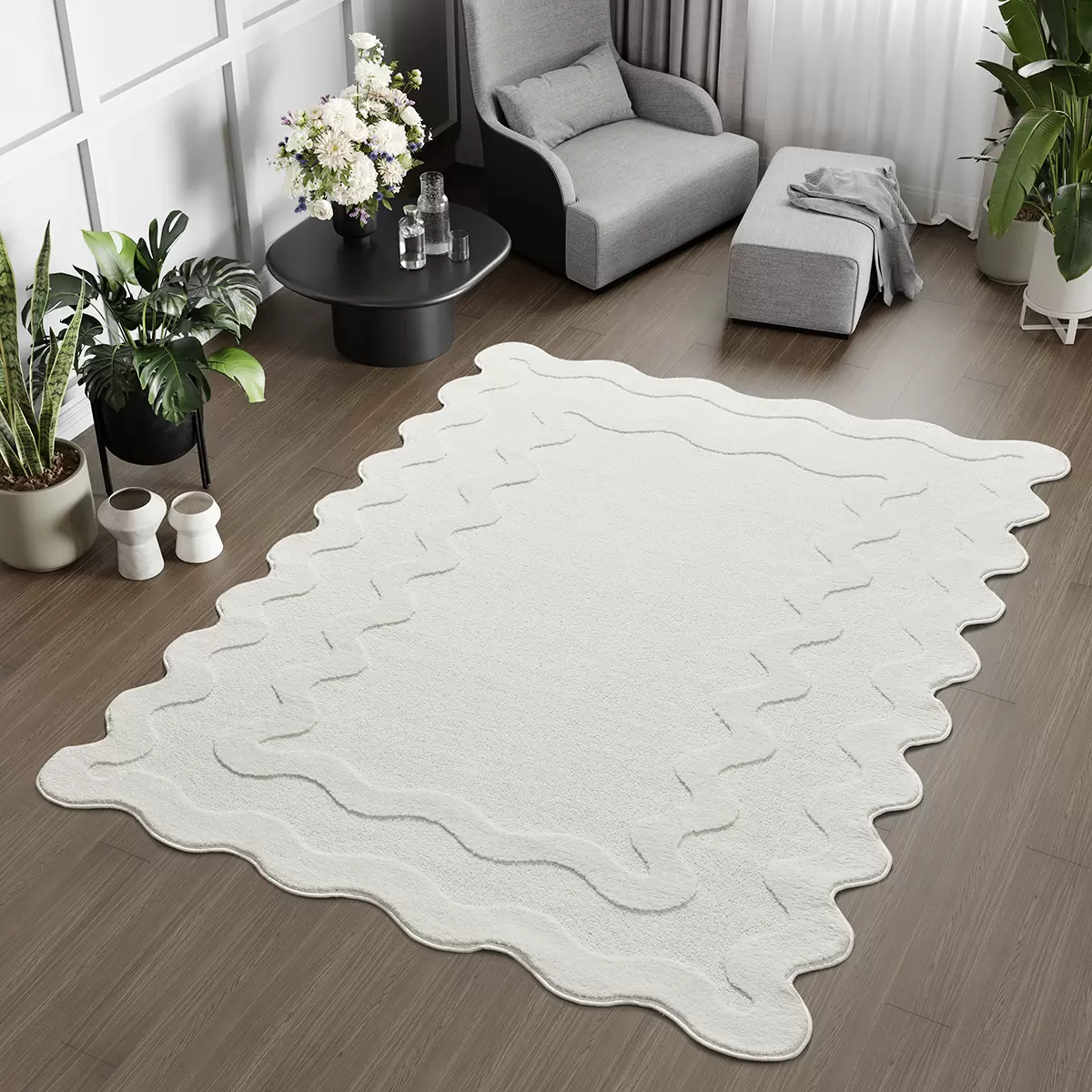 Teppich Sierra Shape Creme