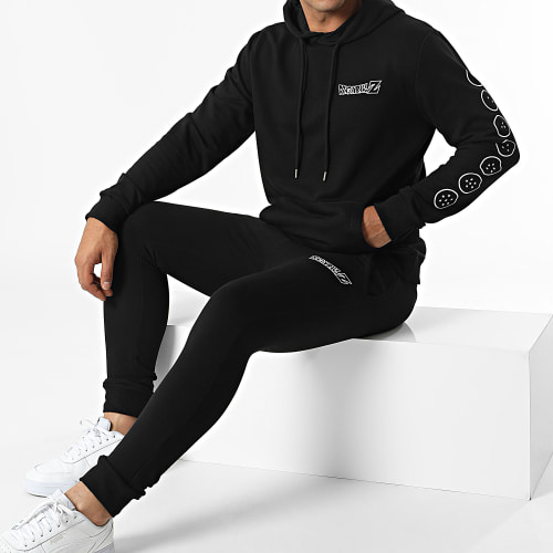 Ensemble De Survetement Chest Logo Noir Blanc