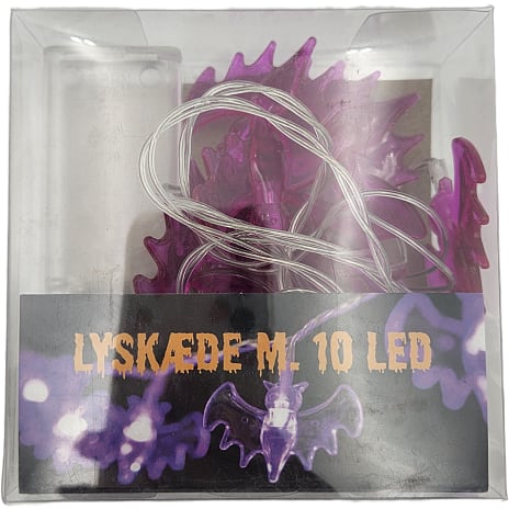Halloween lyskæde 10 LED - flere varianter - assorteret