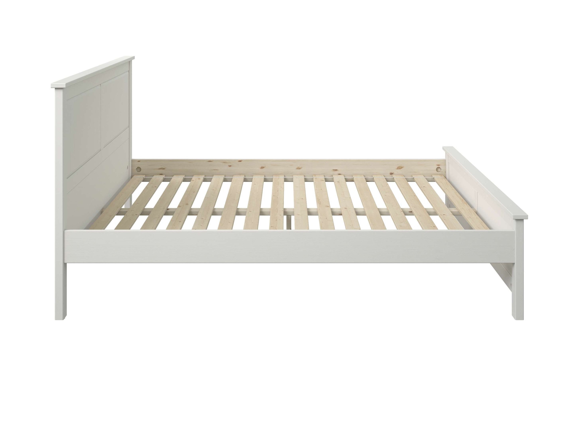 GOODproduct Massivholzbett »Northwood, Landhausstil, mit Lamellen und Kassetten, Made in EU« Liegefläche 180x200cm,  inklusive Lattenrost, stilvolles Design, Schubkasten optional (748832)