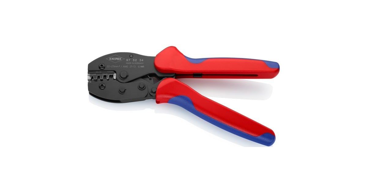 KNIPEXPreciForce 97 52 34 SB krimptang  (Rood/blauw, Isolieren, Crimpen 0,1 - 2,5mm²)