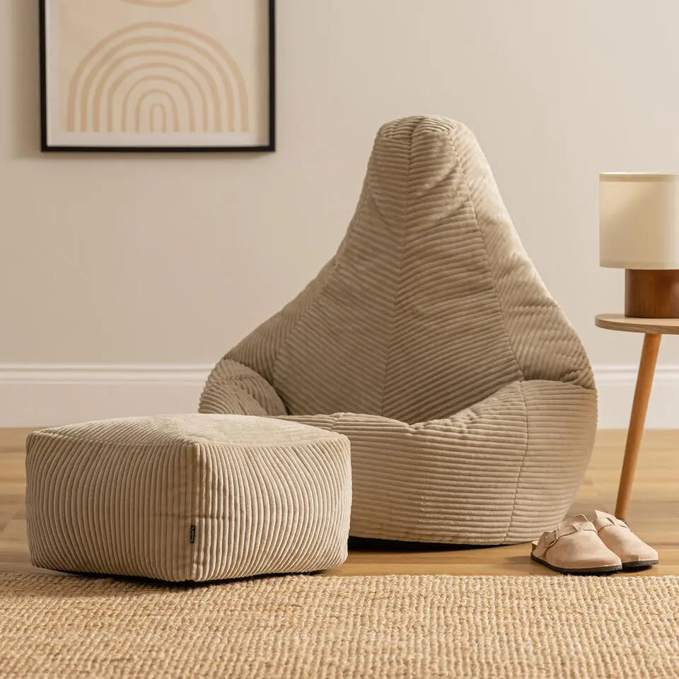 icon Zitzak en Poef Dalton - Corduroy Zitzak - Beige