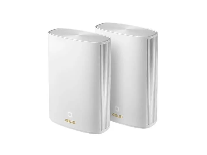 ASUS ZenWiFi AX Hybrid (XP4) - Wi-Fi-system - (2 routere) - op til 5500 sq.ft - mesh 1GbE, HomePlug AV (HPAV) 2.0 - Wi-Fi 6 - Dual Band
