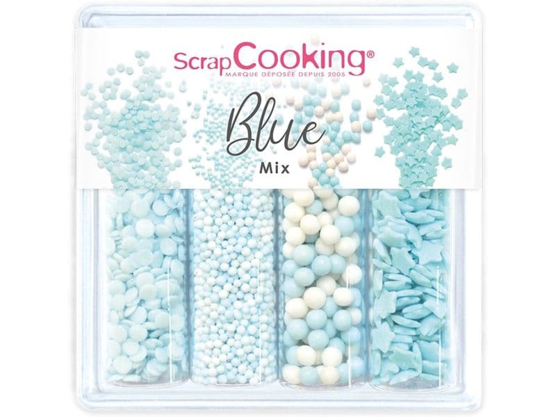ScrapCooking Zuckerstreusel Mix Blau 64 g, 4 Stück Süsse Dekorationen