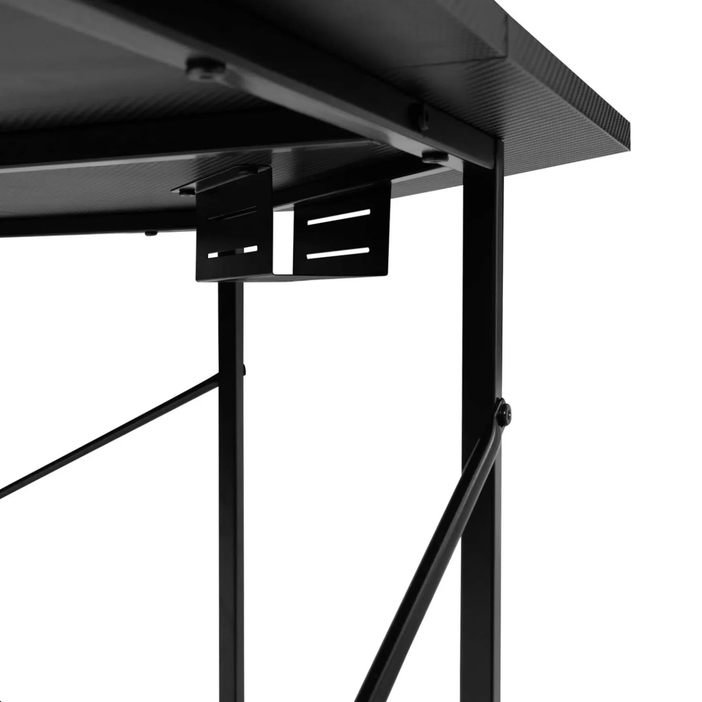 Bureau gaming d'angle noir ALEXIS support pour écran porte gobelet et accessoires