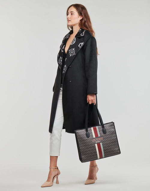 Guess - LUDOVICA LOGO WRAP COAT - Noir