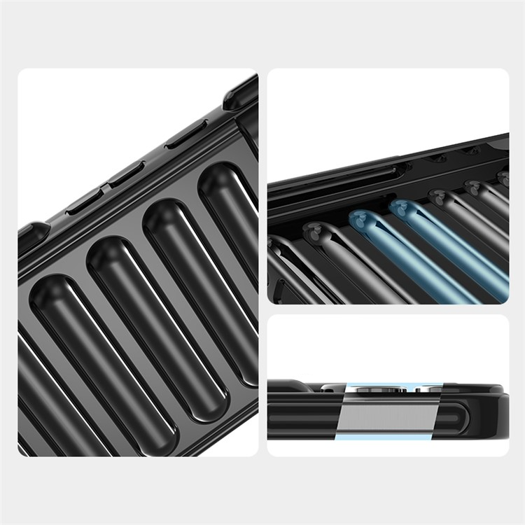 Samsung Galaxy S24 FE Gepolsterte 3D Puffer Gummi Case Hülle - Transparent