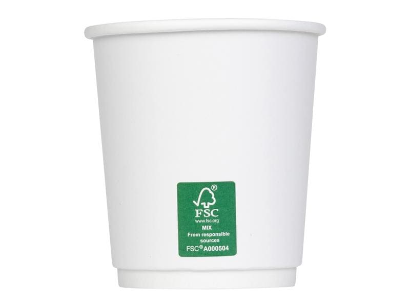 FURBER Einweg-Kaffeebecher 200 ml, 50 Stück Doppelwandige Pappbecher