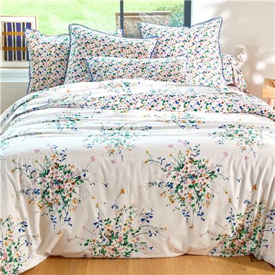 Linge de lit fleurs des champs