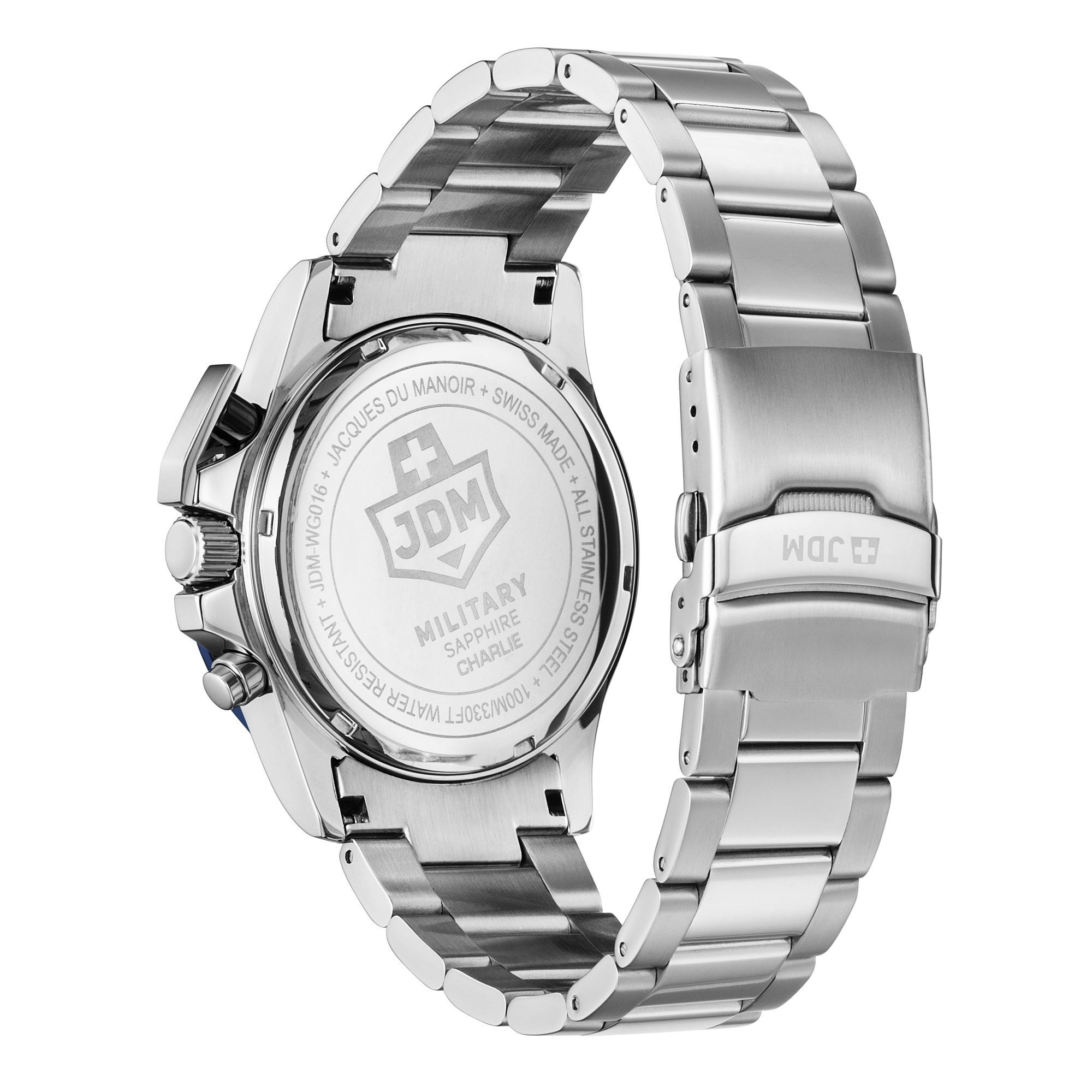 JDM Military Herren Armbanduhr Charlie 2022 Edelstahl JDM-WG016-02