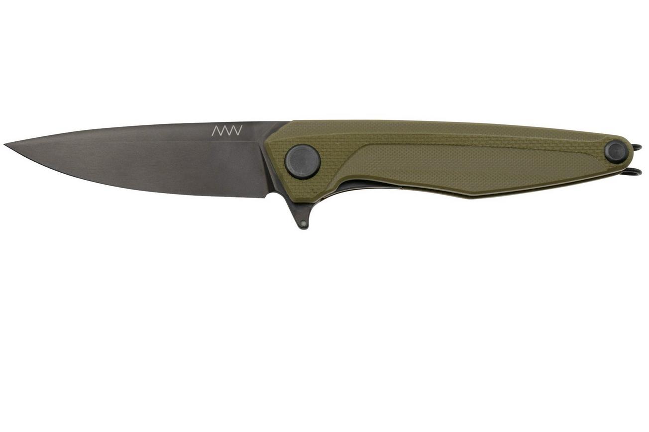 ANV Knives Z300BB, DLC Sleipner, Olive G10 zakmes