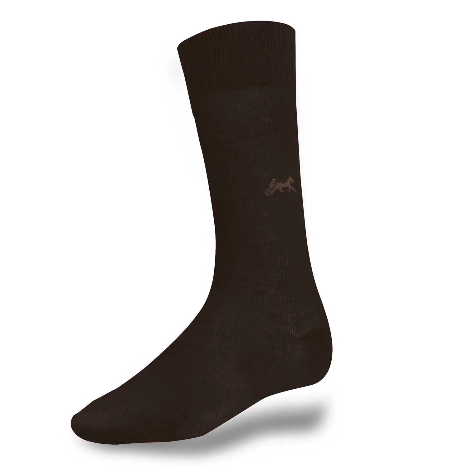 Chaussettes marron en coton fil d'Ecosse avec sulky